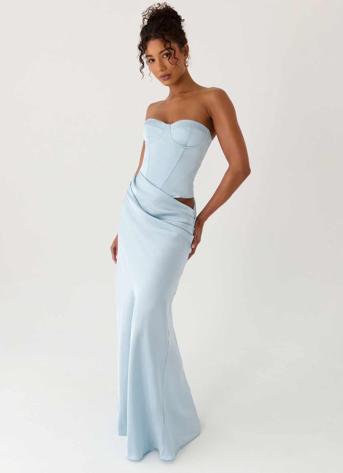 Emory Corset Maxi Dress Blue 1