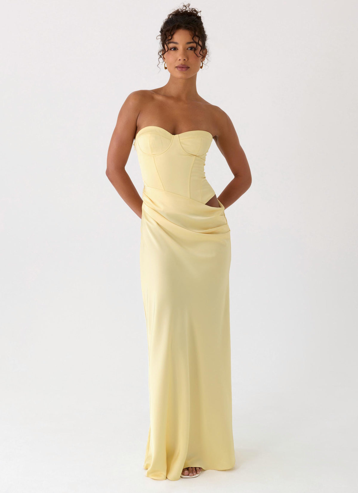 Emory Corset Maxi Dress Yellow 6