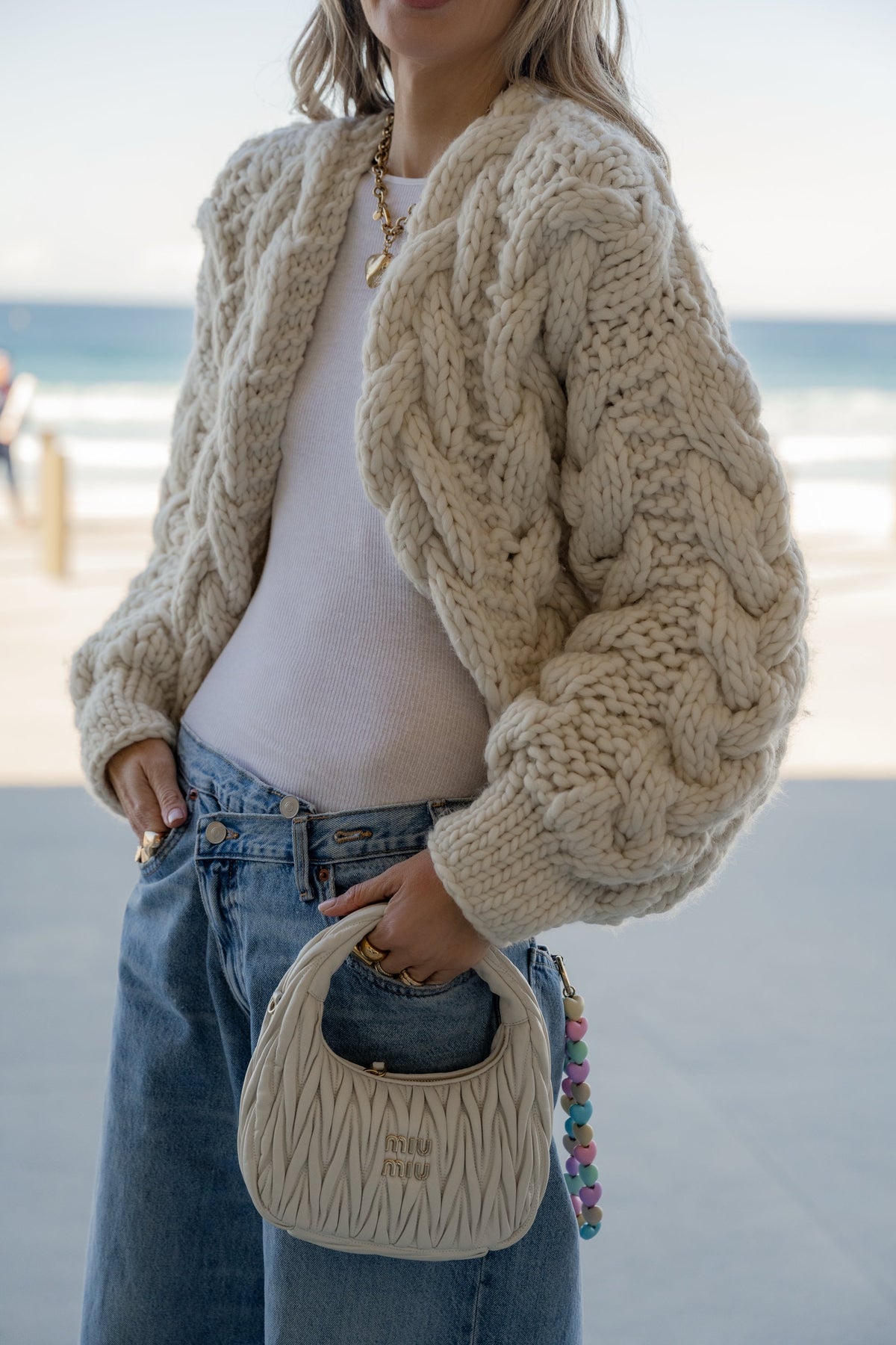 Margot Cable Knit Cardigan Multi 6