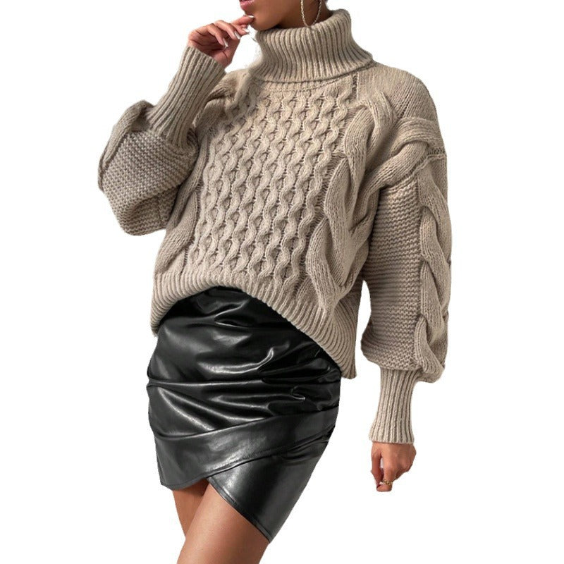 Margot Chunky Knit Sweater Camel color 5