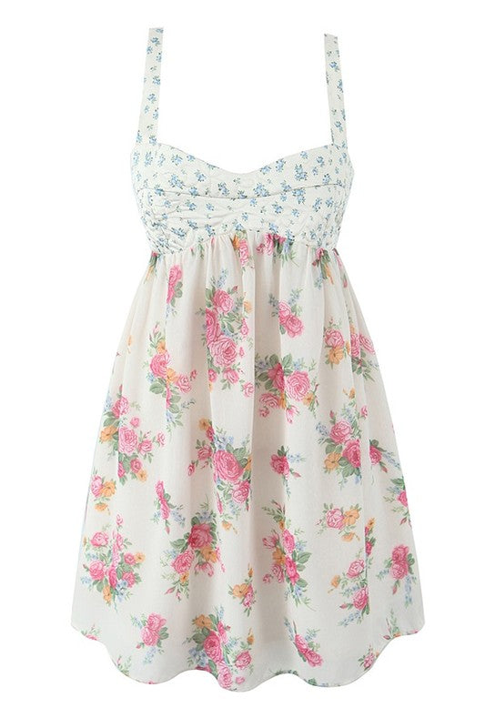 Evelyn Rose Floral Midi Dress Rose 2