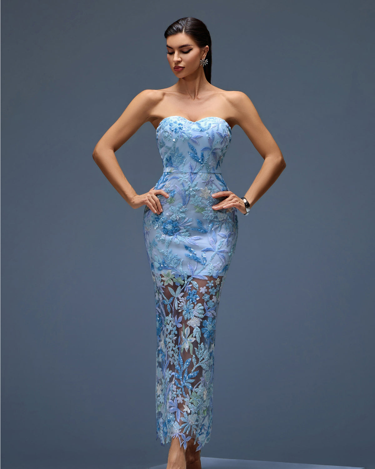 Dahlia Sequin Maxi Dress in Red Red 8