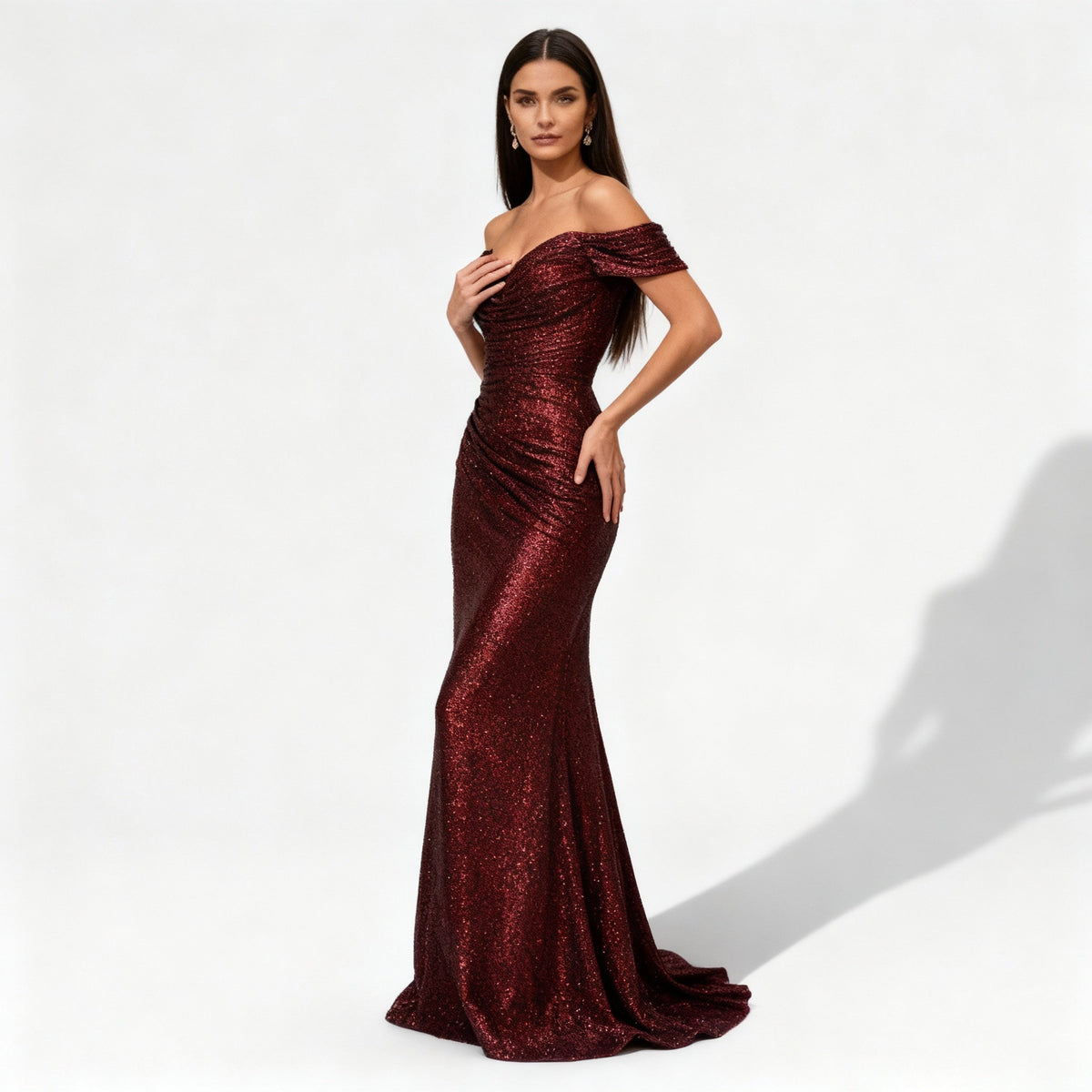 Celestine Sequin One-Shoulder Maxi Dress Multi 4
