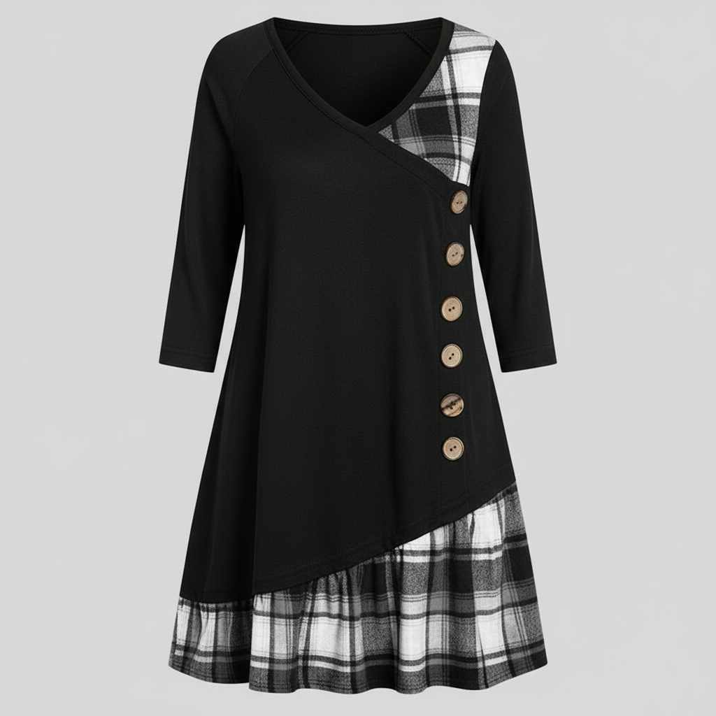 Alisée Checked Midi Dress Multi 7