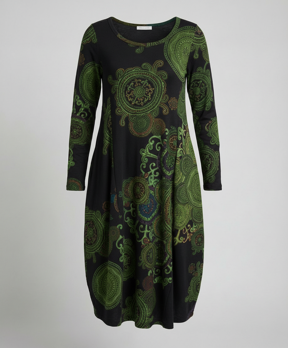 Matilda Linen Boho Midi Dress Multi 8