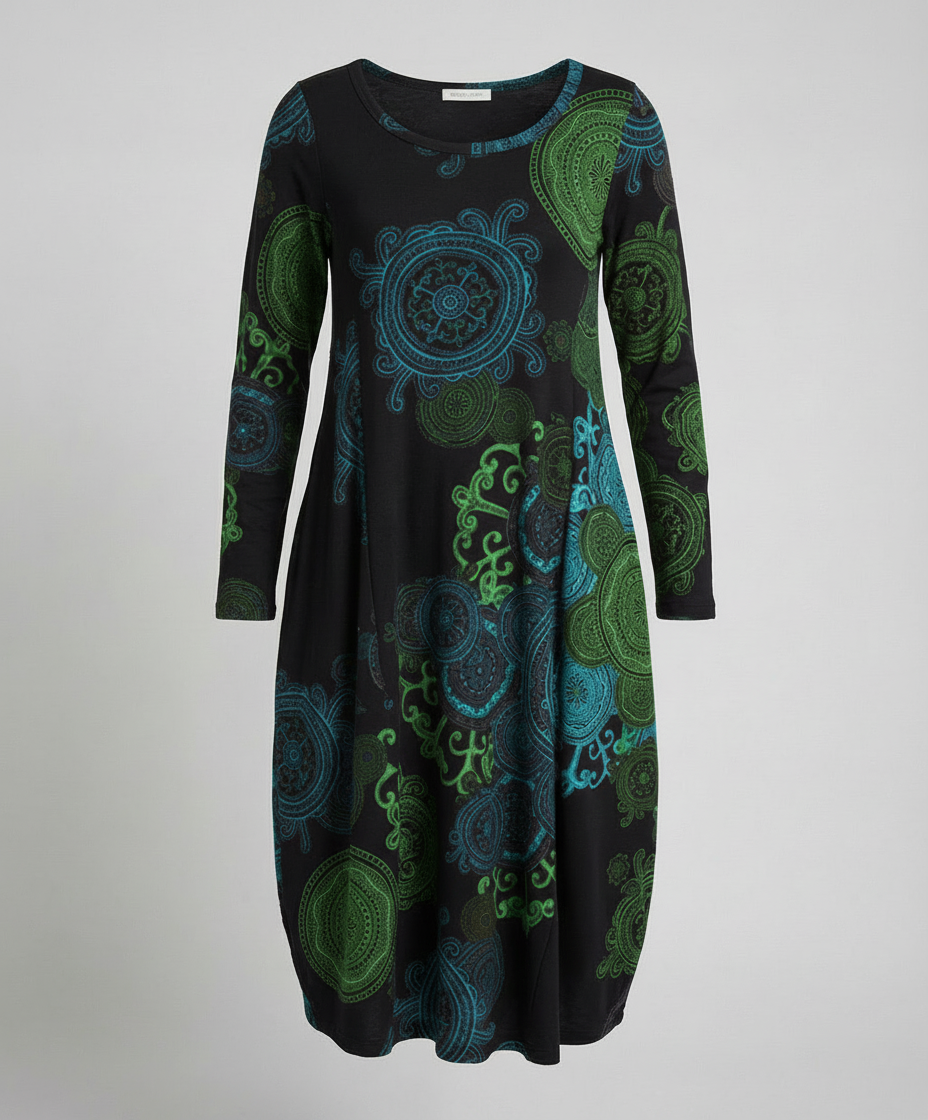 Matilda Linen Boho Midi Dress Multi 7