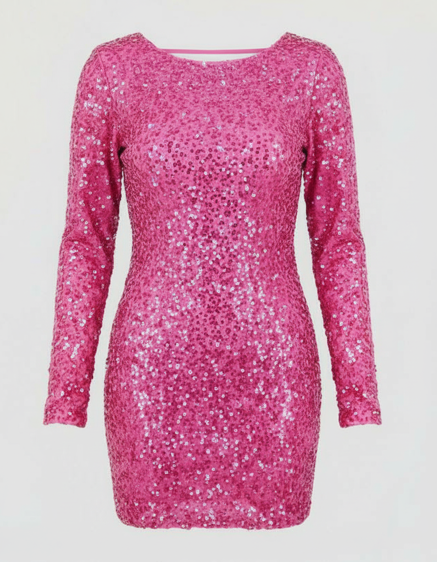Valentina Backless Sequin Midi Dress Multi 8
