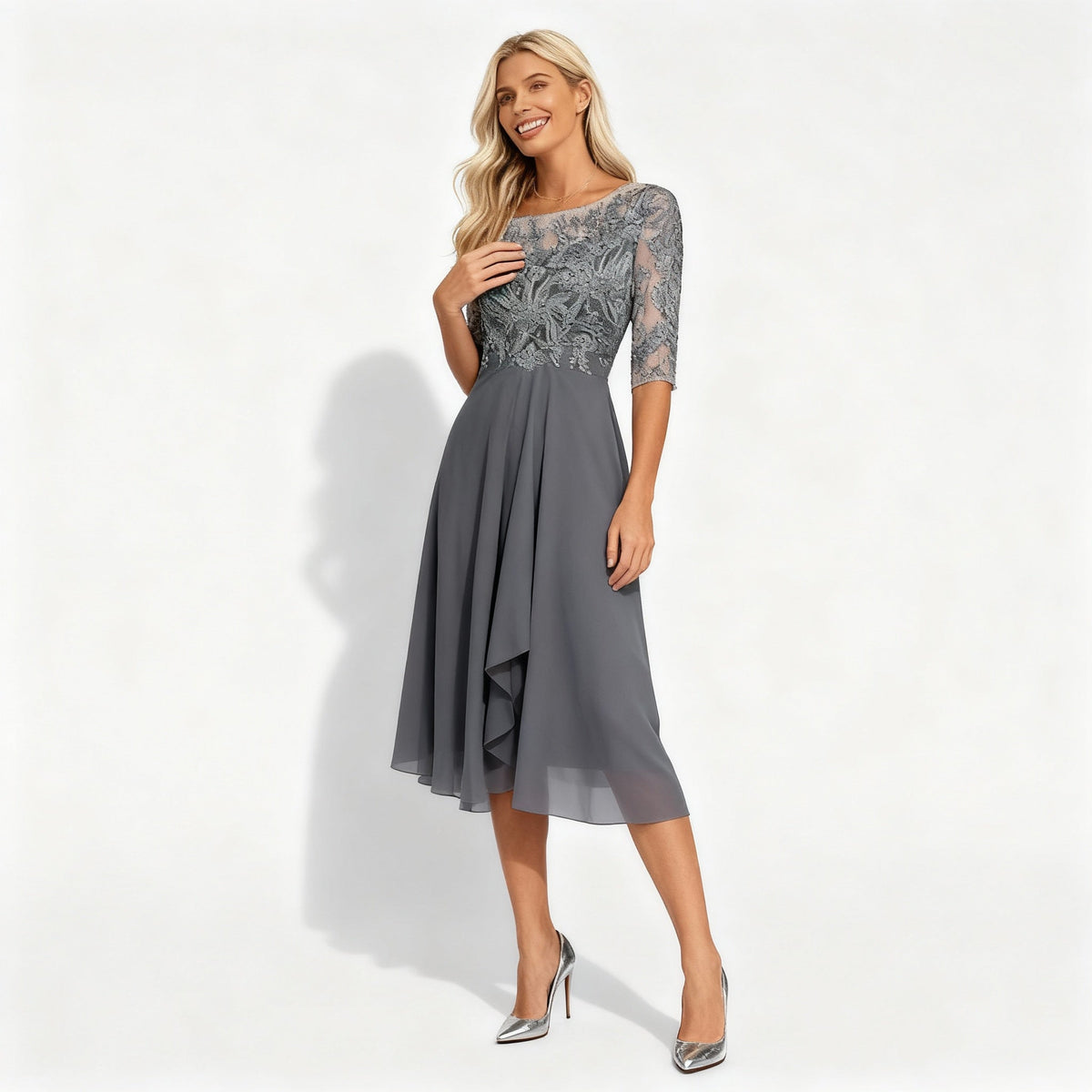 Isadora Chiffon Midi Dress Multi 4