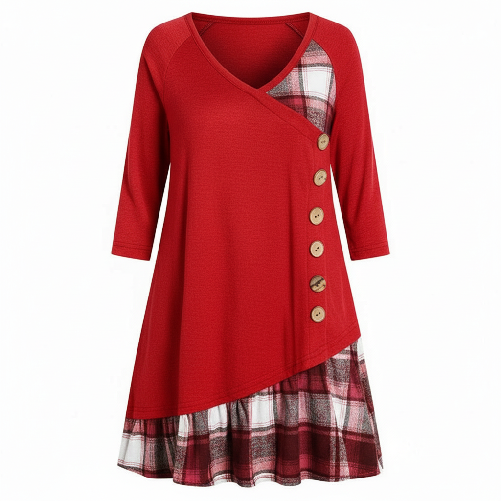Alisée Checked Midi Dress Multi 8