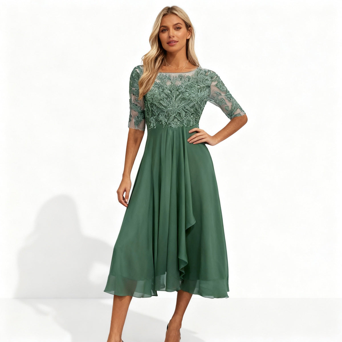 Isadora Chiffon Midi Dress Multi 2