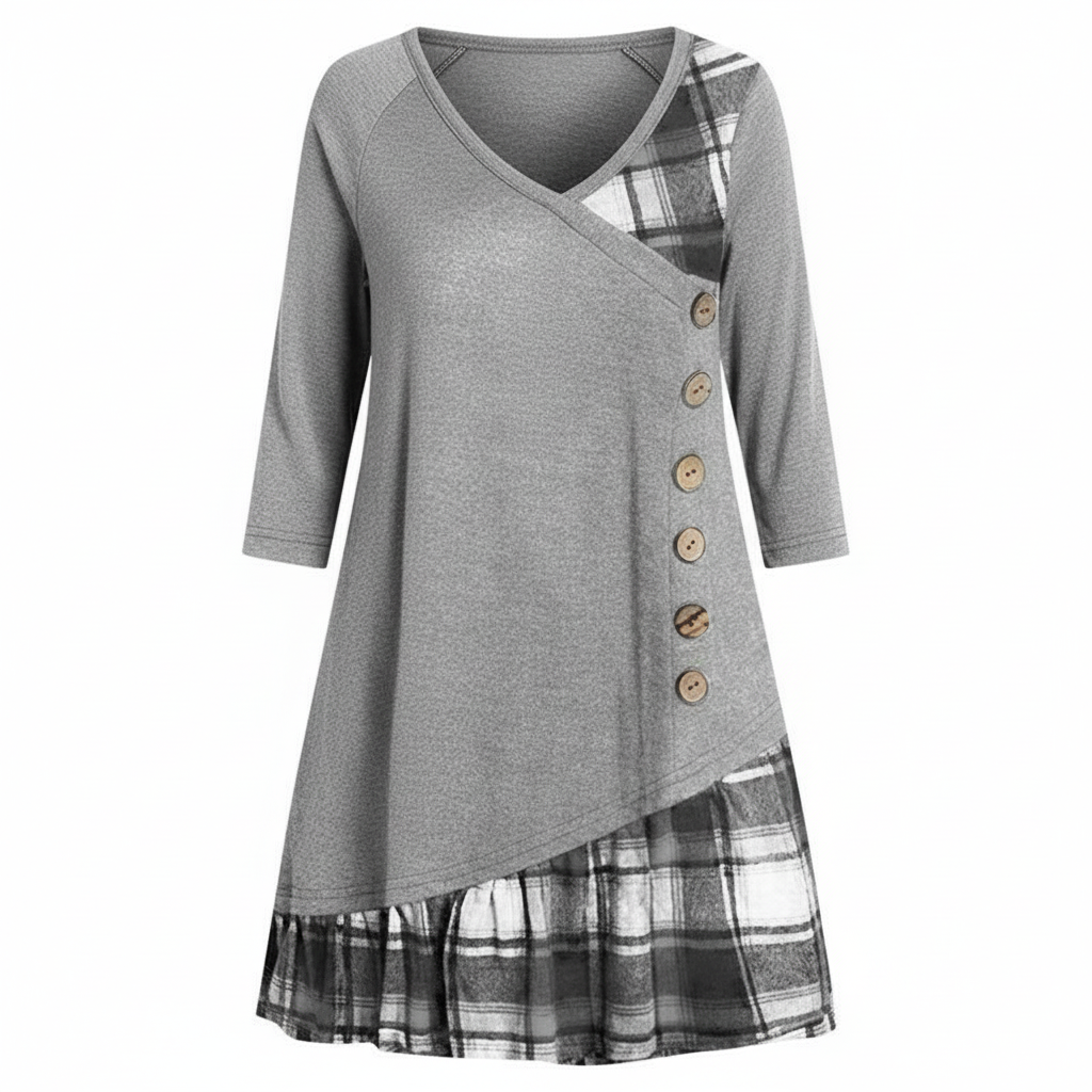 Alisée Checked Midi Dress Multi 4