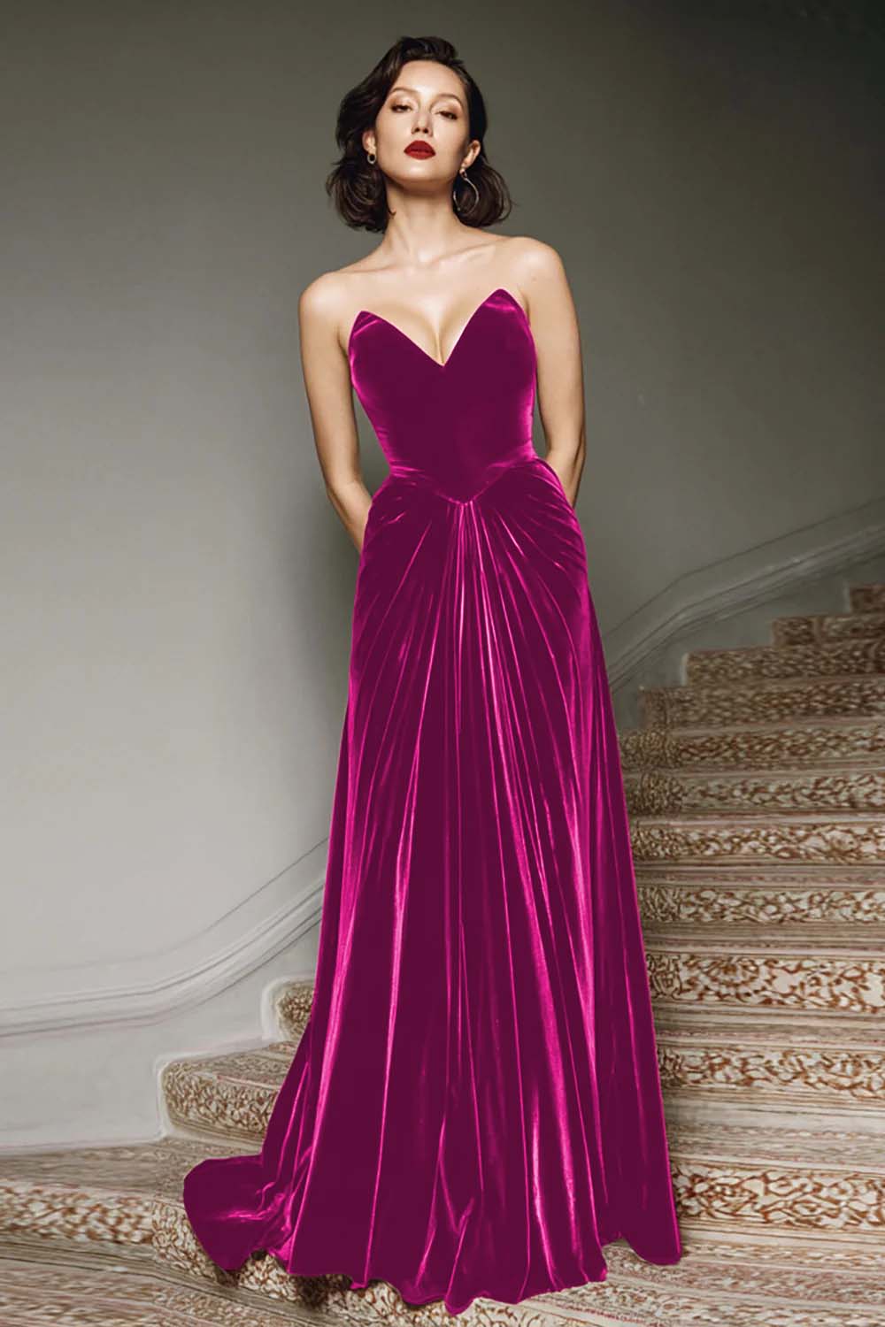 Margot Velvet A-Line Dress Dark Green 6