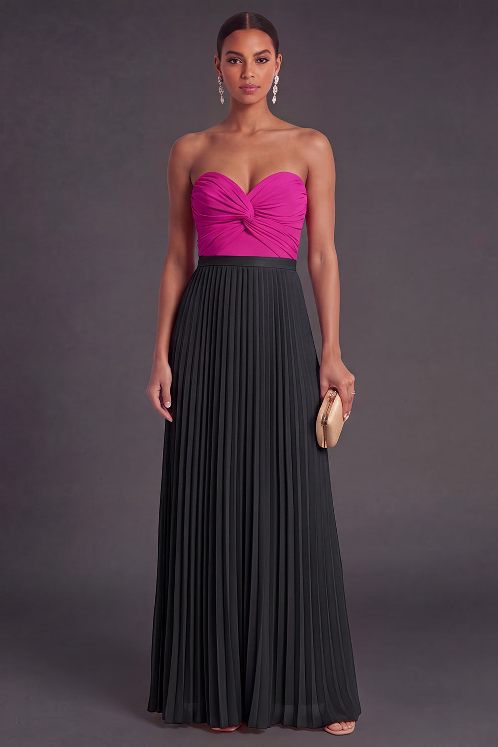 Valentina Pleated Sweetheart Formal Dress Yellow 8