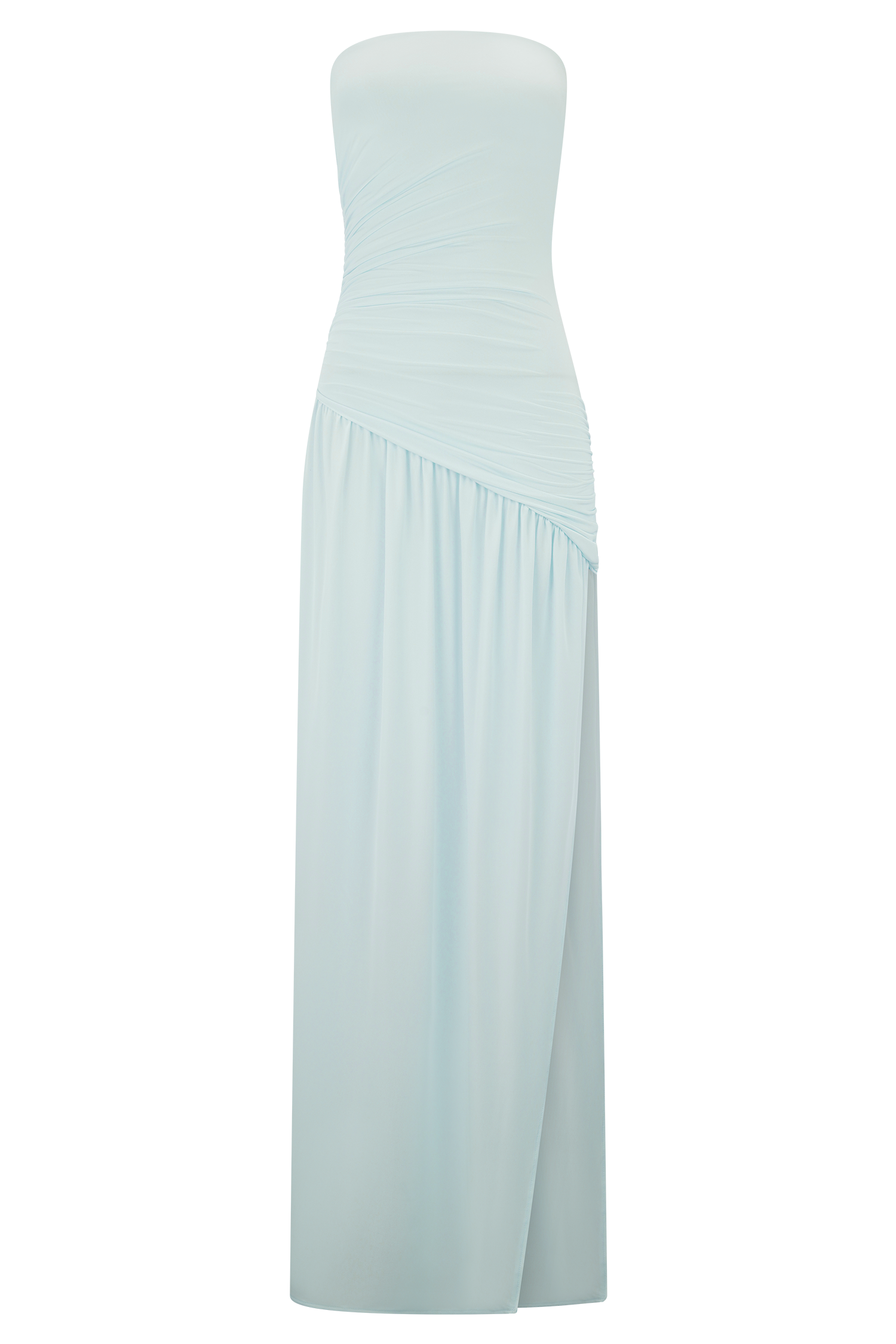 Bex Burgundy Slinky Maxi Dress Pale Blue 8