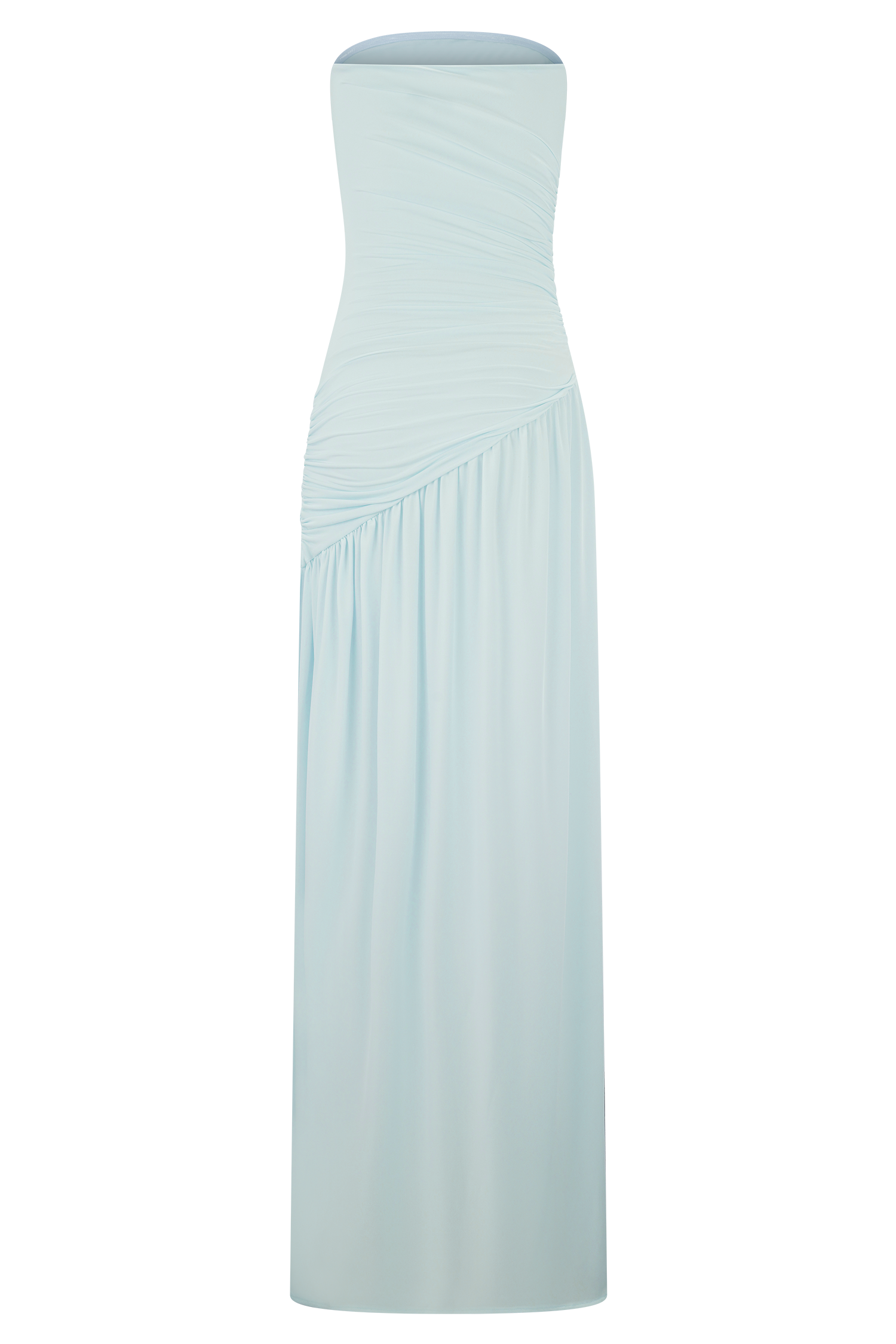 Bex Burgundy Slinky Maxi Dress Pale Blue 7