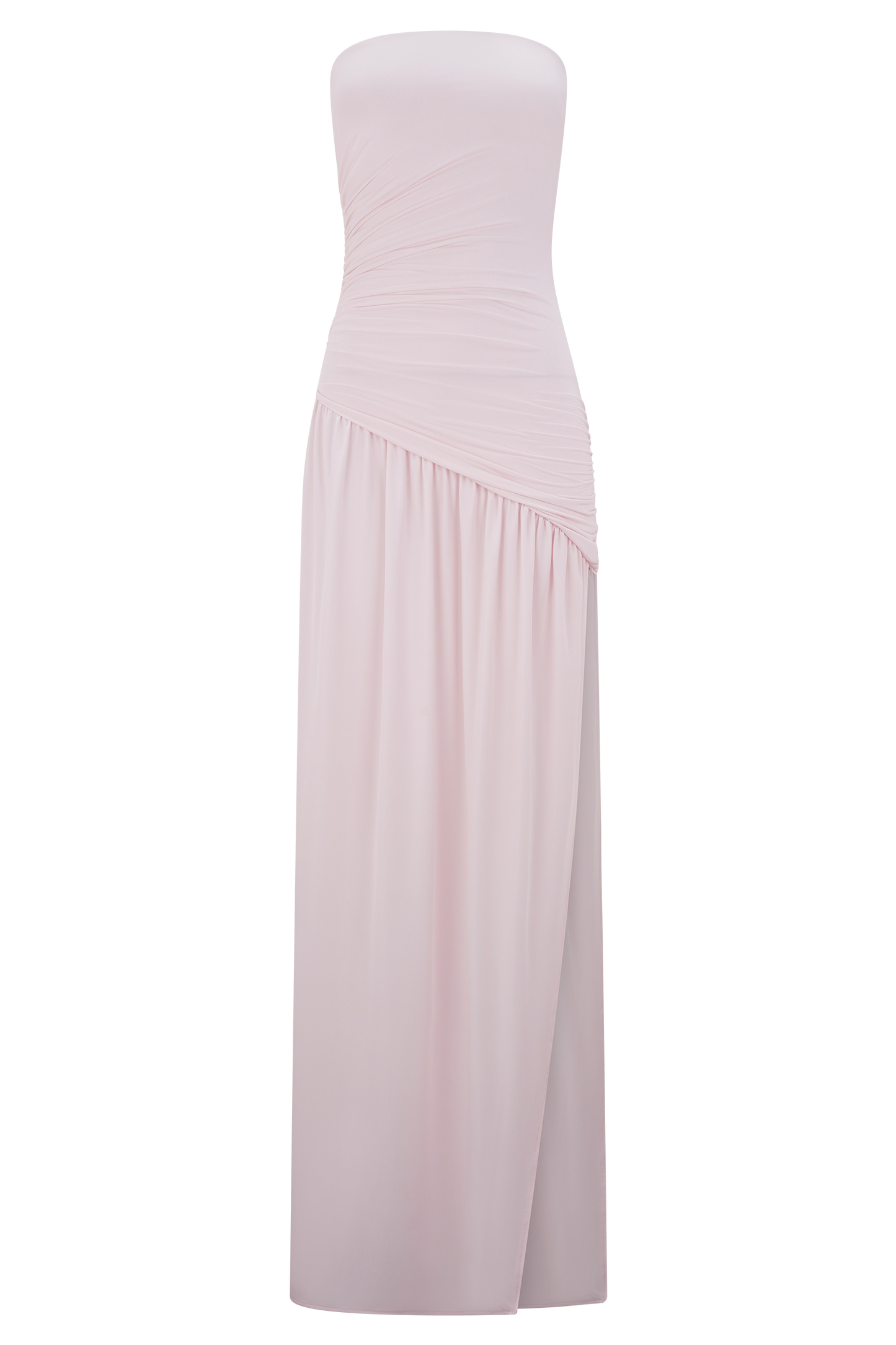Bex Burgundy Slinky Maxi Dress Pale Pink 7