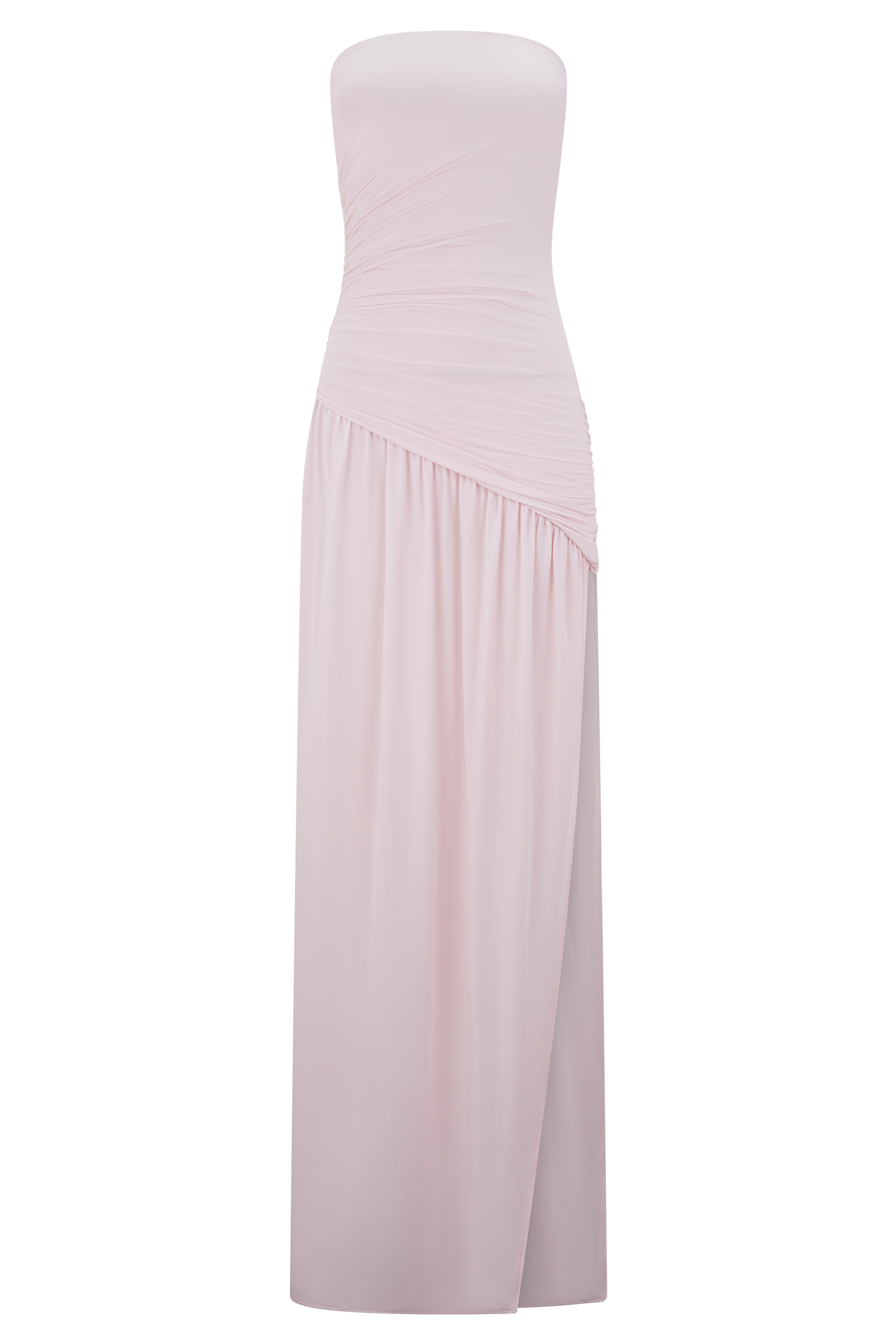 Bex Burgundy Slinky Maxi Dress Pale Pink 7
