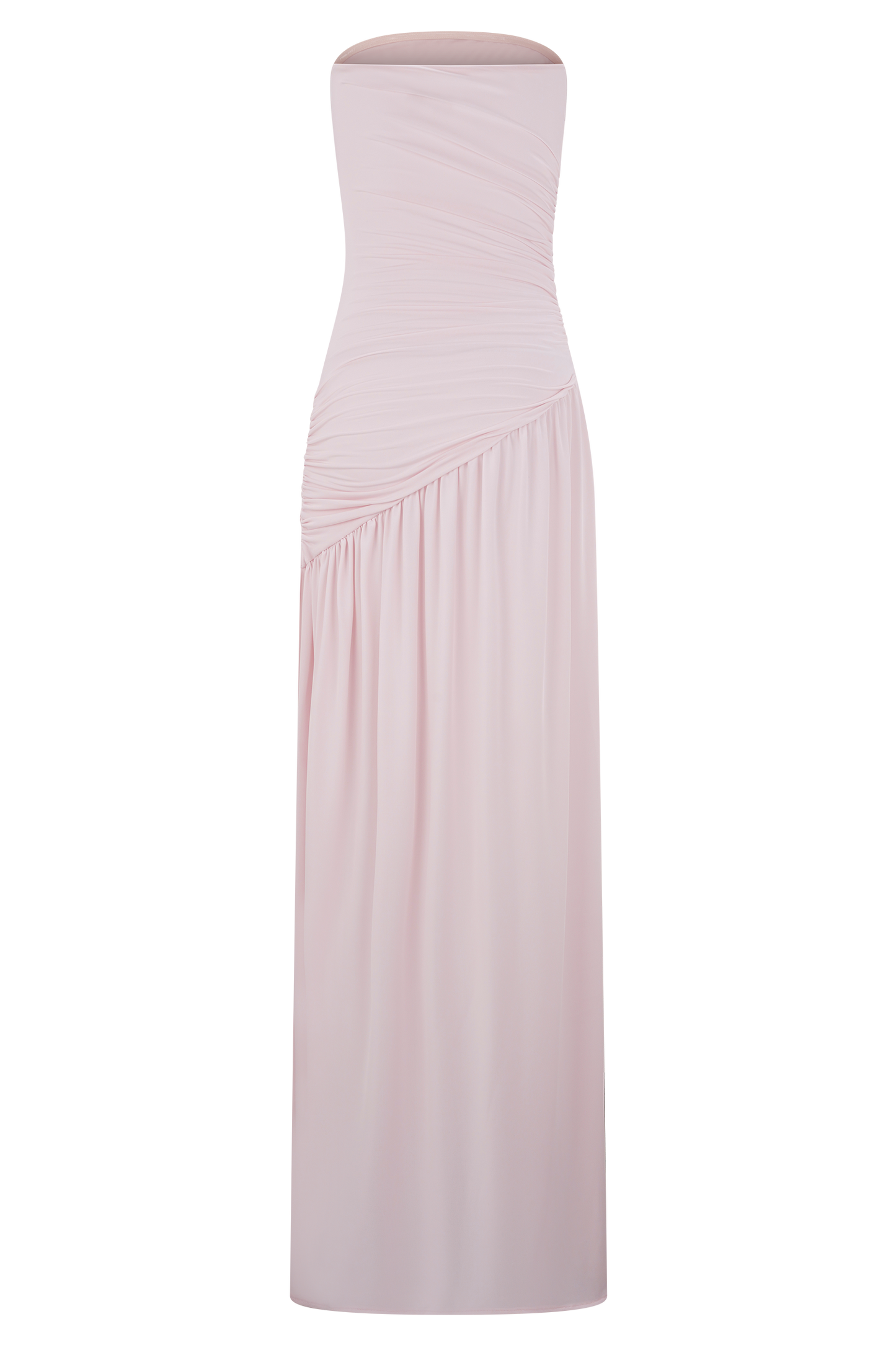 Bex Burgundy Slinky Maxi Dress Pale Pink 6