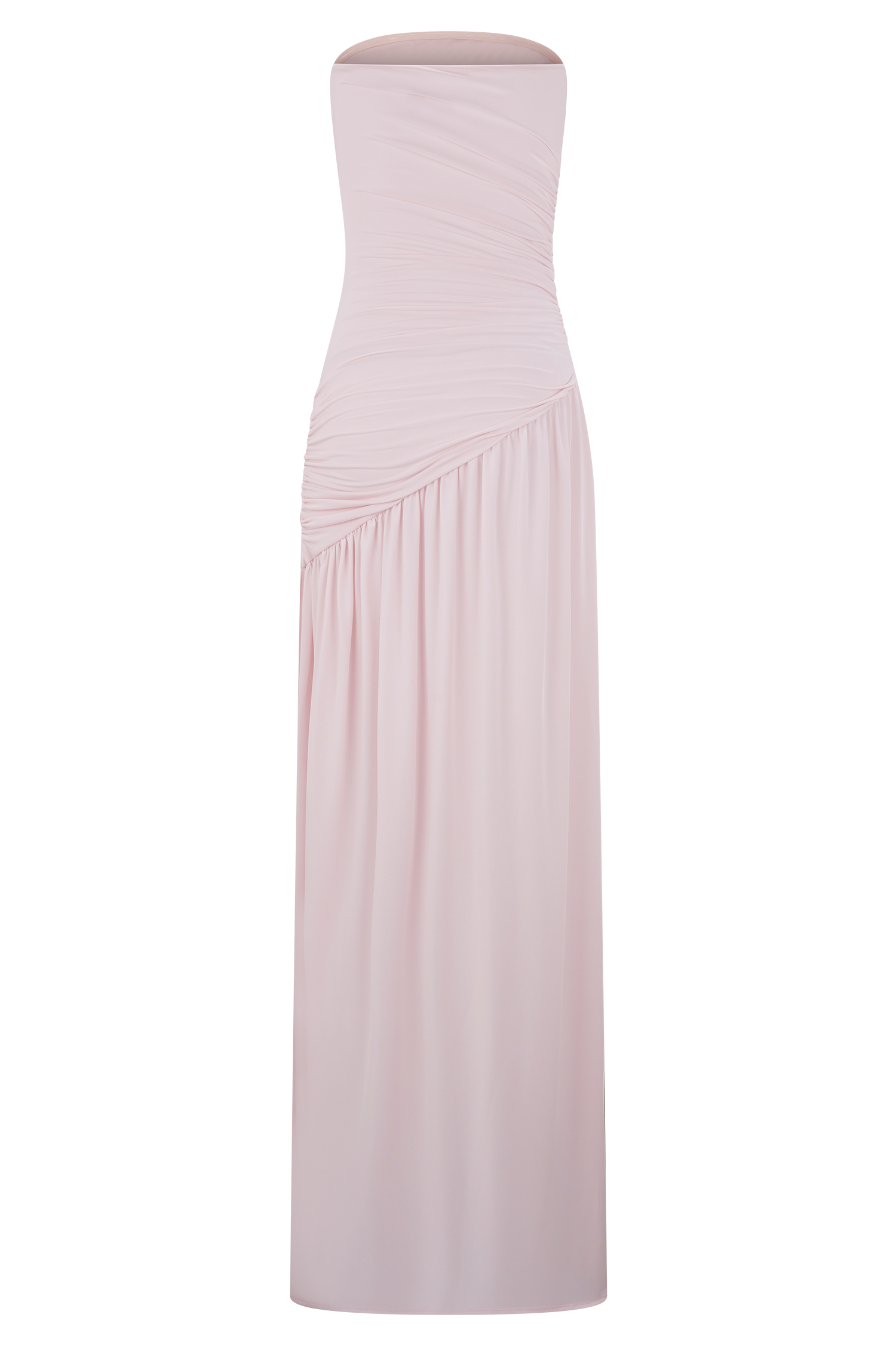 Bex Burgundy Slinky Maxi Dress Pale Pink 6