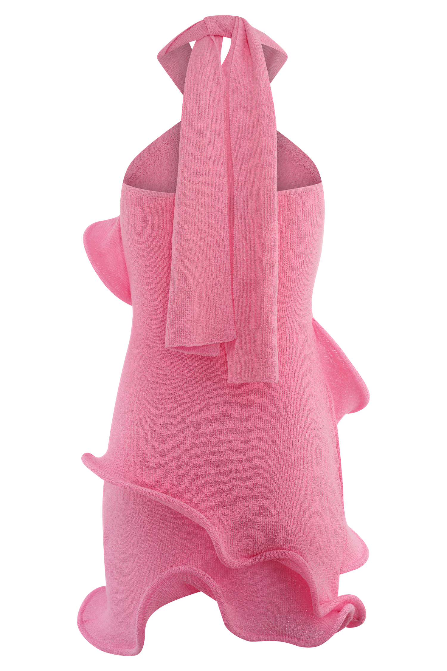 Caprice Halter Knit Mini Dress Bubblegum Pink 7