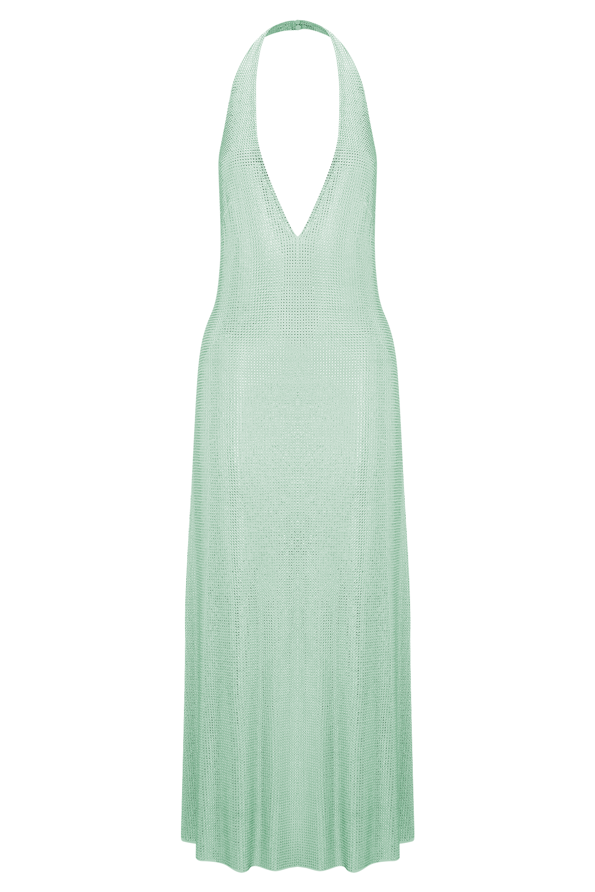 Genie Diamante Halter Midi Dress Mint 8