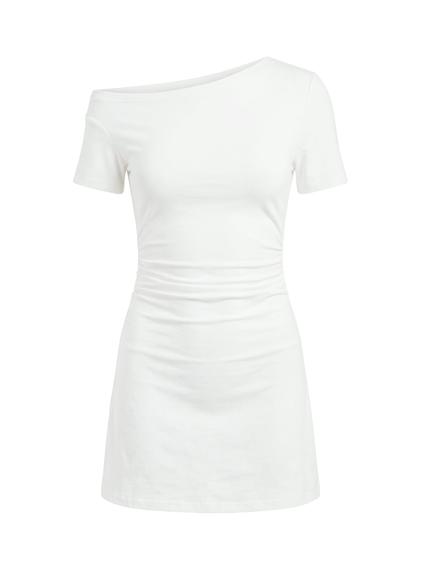 Avriana Off-Shoulder Mini Dress in Black Shirt Mini Dress White 10