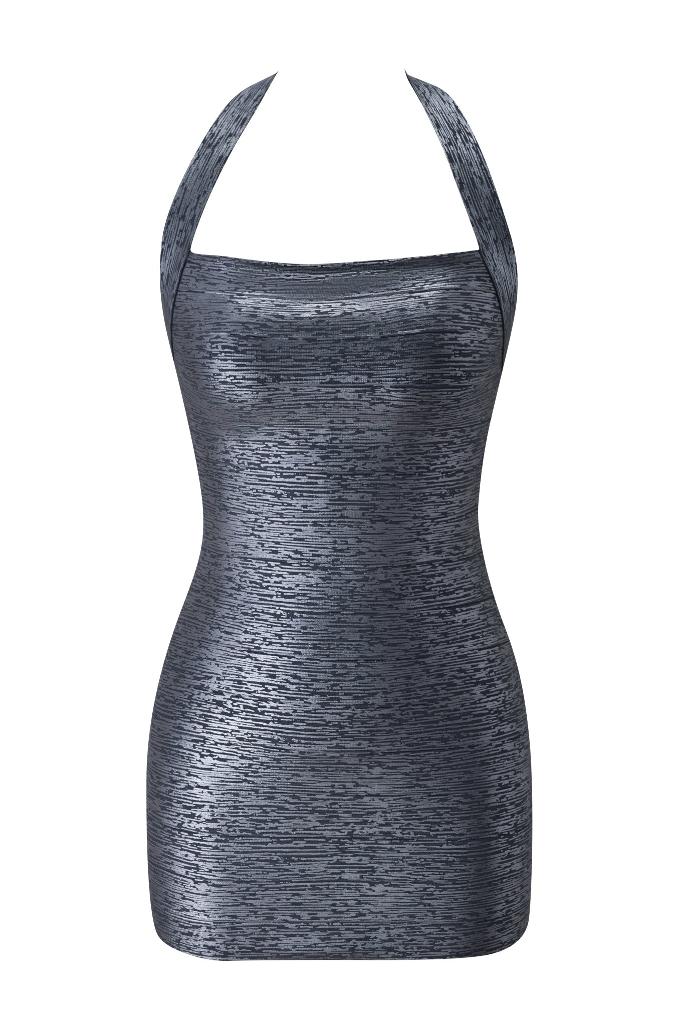 Aiden Platinum Bandage Mini Dress CHARCOAL 9