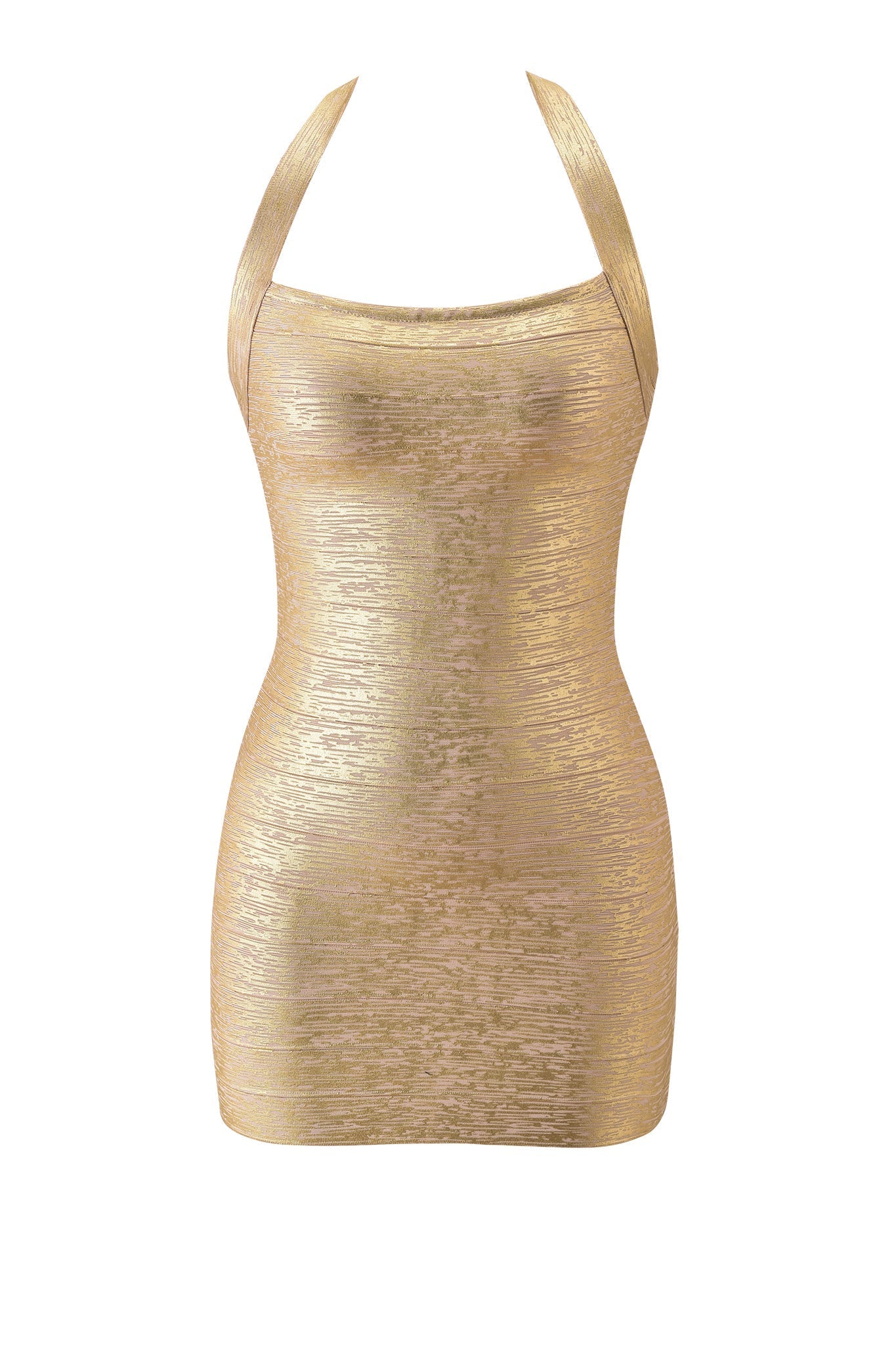 Aiden Platinum Bandage Mini Dress GOLD 7