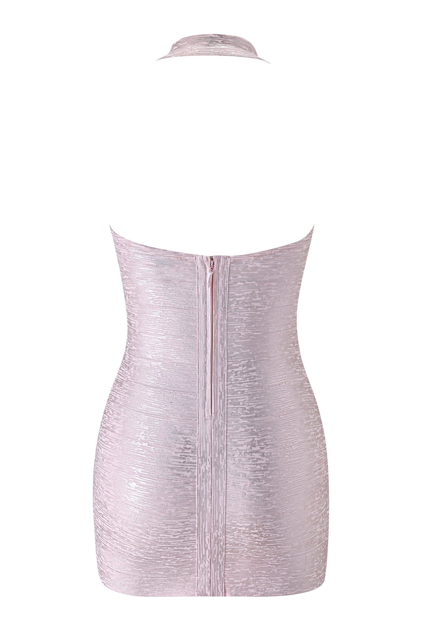 Aiden Platinum Bandage Mini Dress PINK PEARL 8