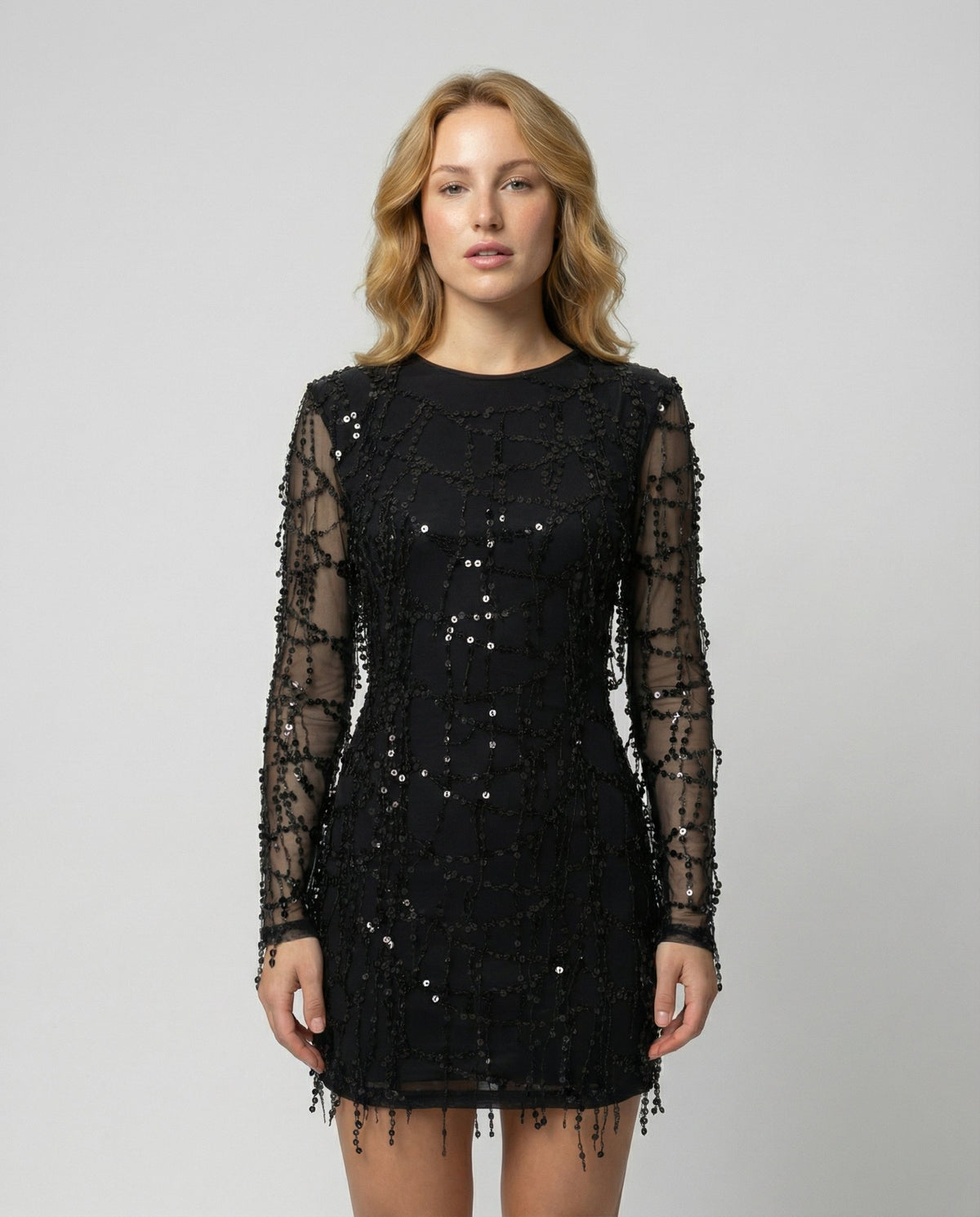 Vivienne Sequin Fringe Mini Dress Multi 1