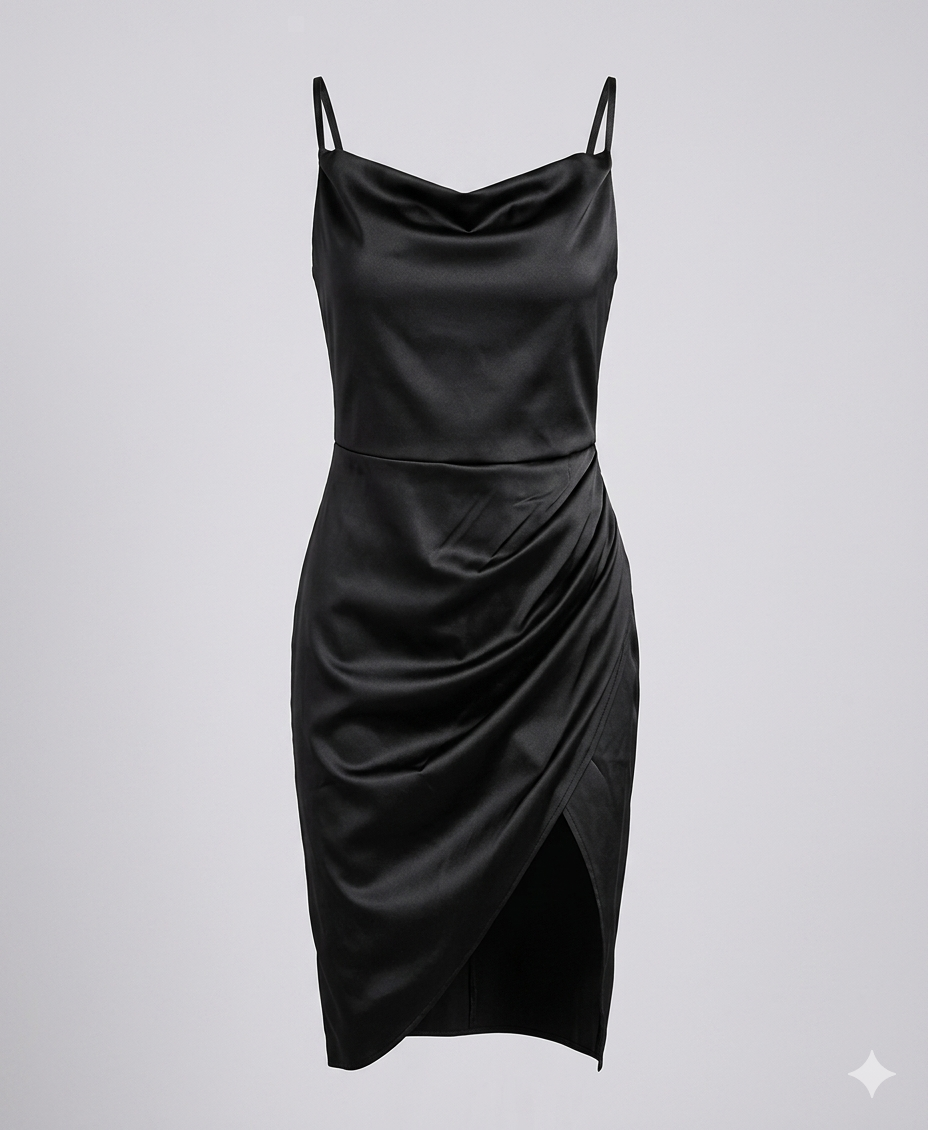Heidi Satin Evening Dress Multi 9
