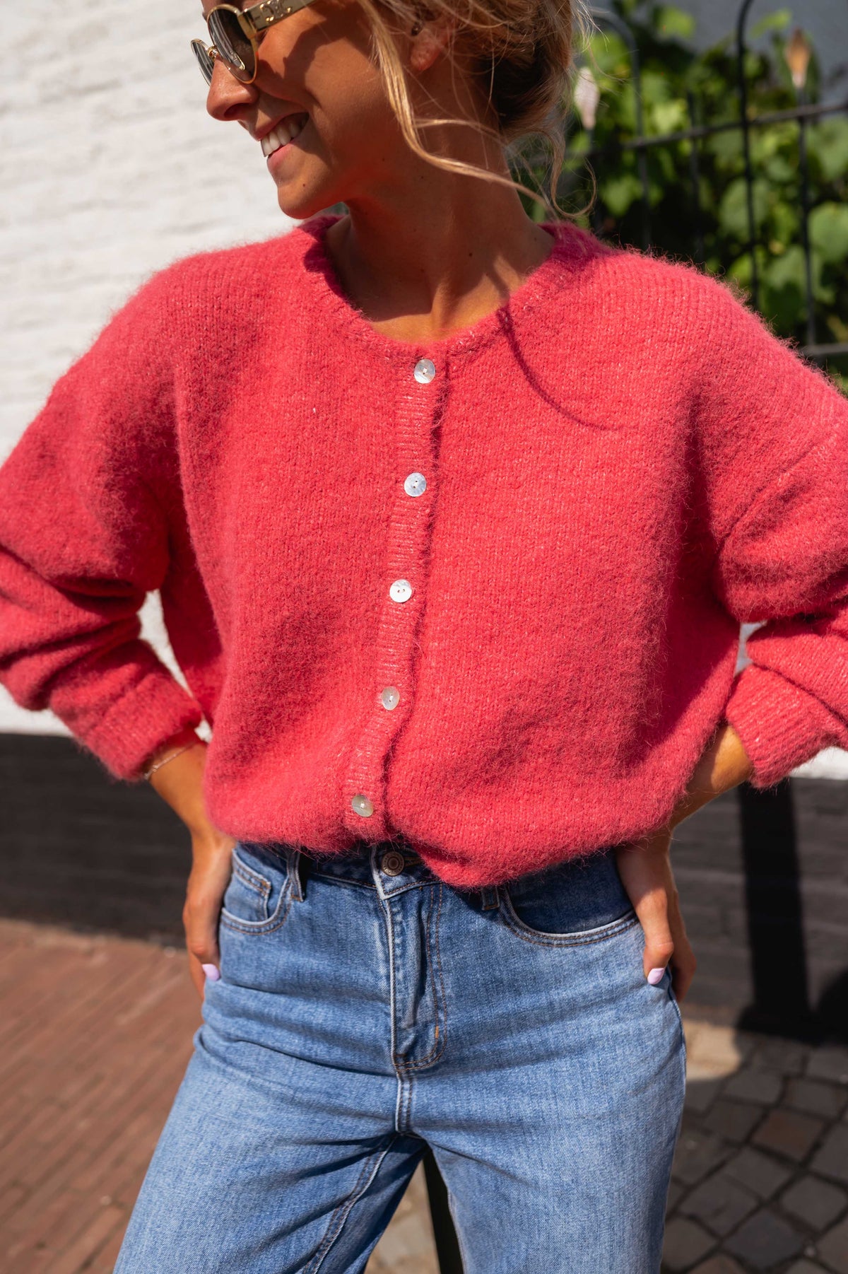 Raspberry Sweater Cardigan Multi 2