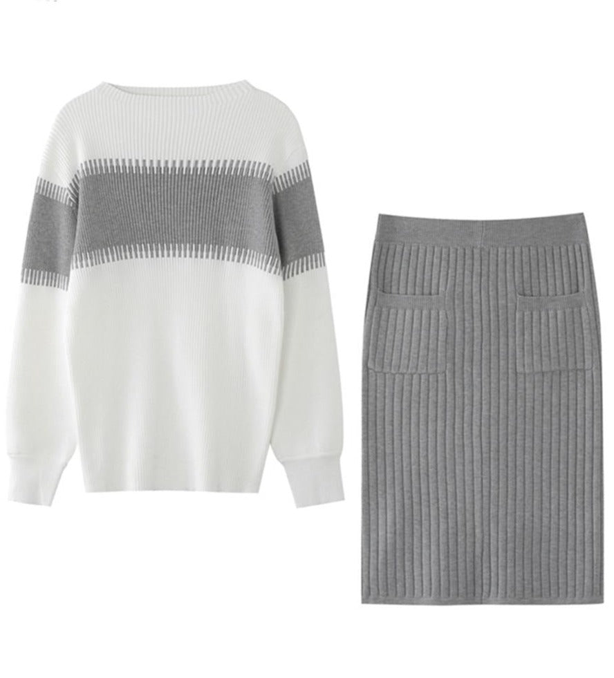 Larra Sweater & Skirt Set Gray 8