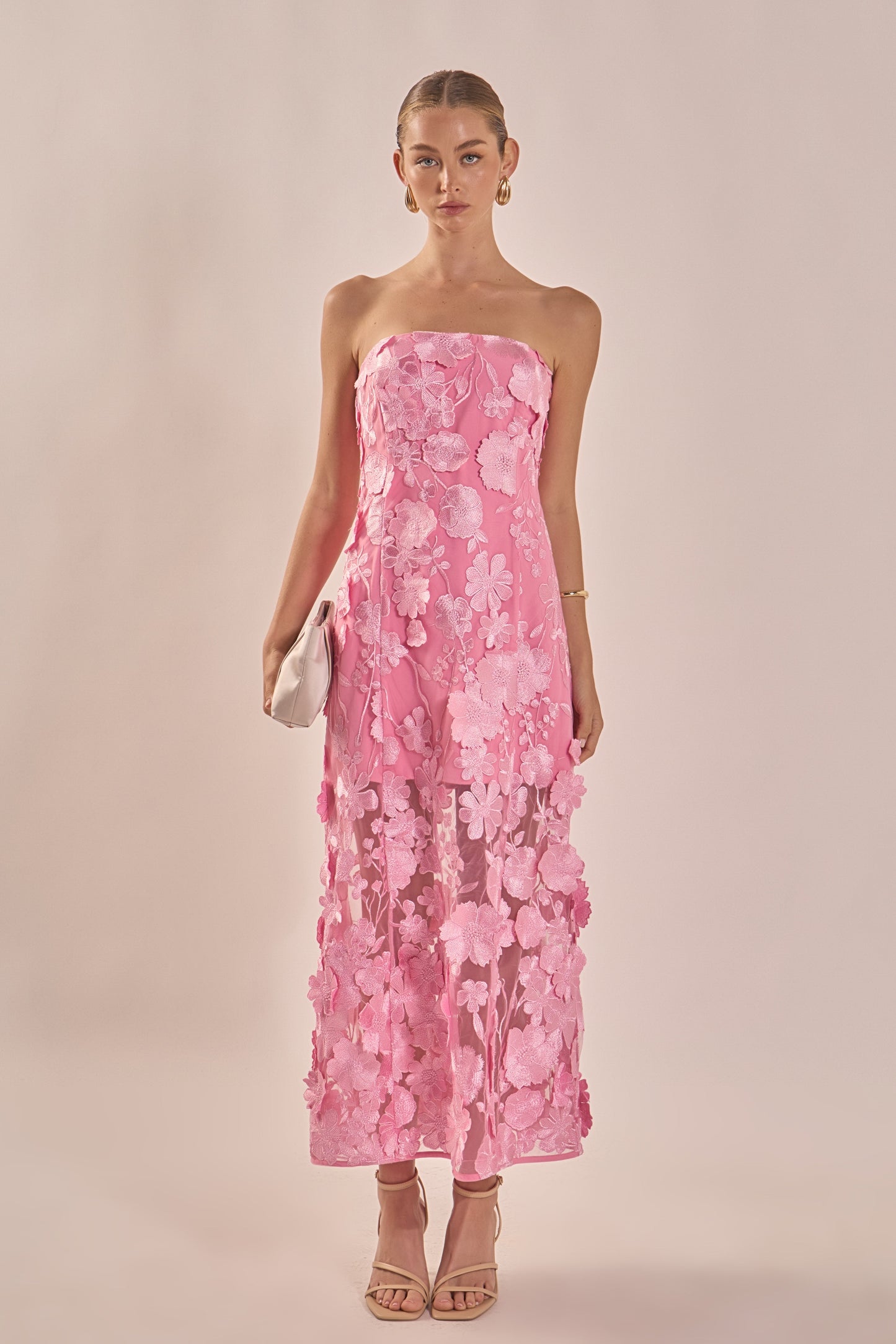 Isabelle Floral Embroidered Maxi Dress ICY BLUE 4
