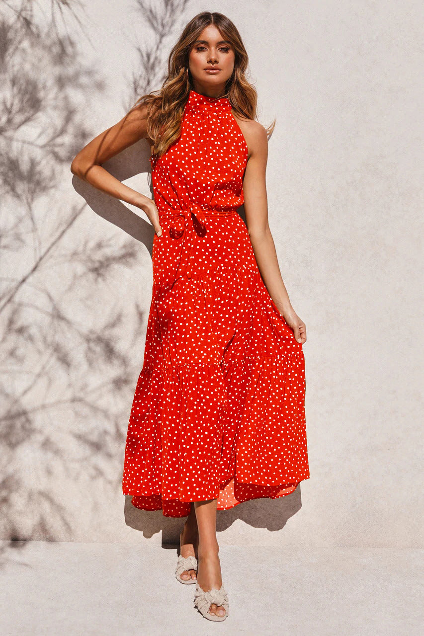 Rehne Velvet Slip Dress Red floral pattern 5