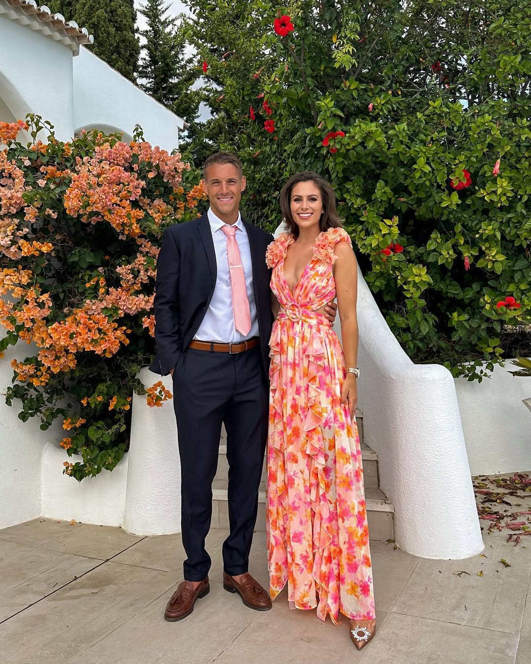 Maeve Floral Cutout Maxi Dress Pink 5