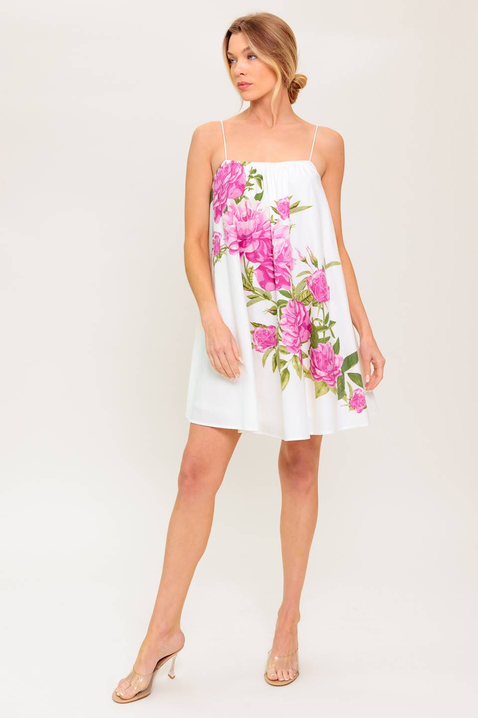 Celeste Floral Woven Mini Dress OFF WHITE 5