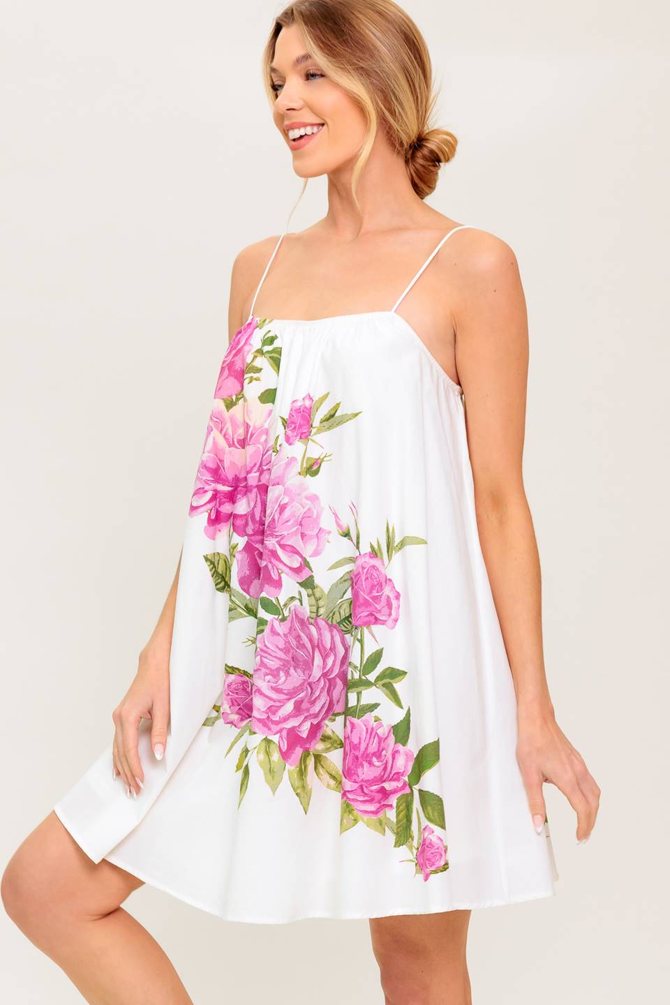 Celeste Floral Woven Mini Dress OFF WHITE 6