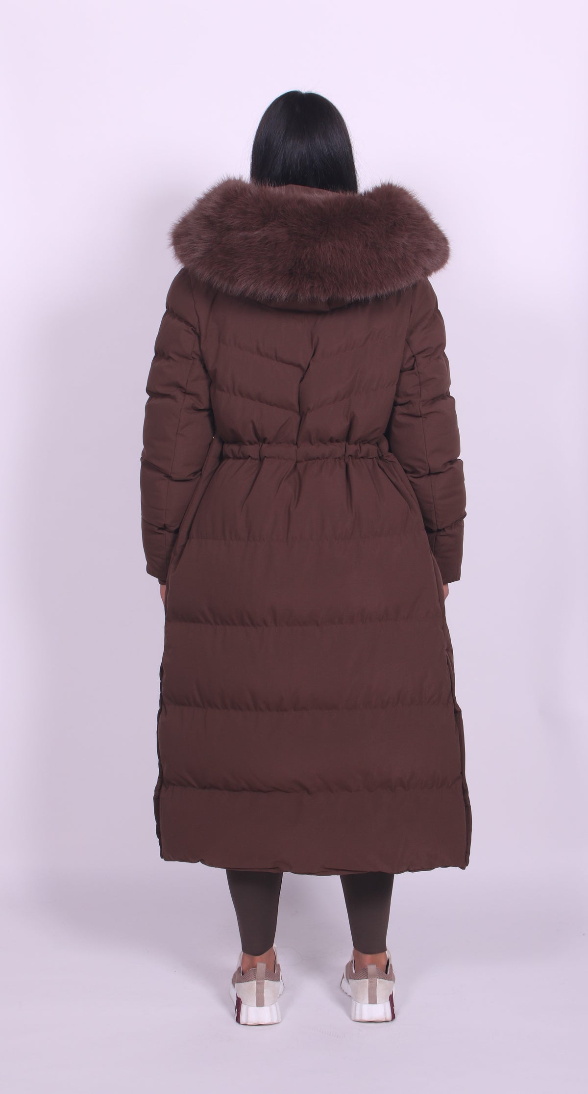 Elena Sherpa Hooded Puffer Coat Black 3