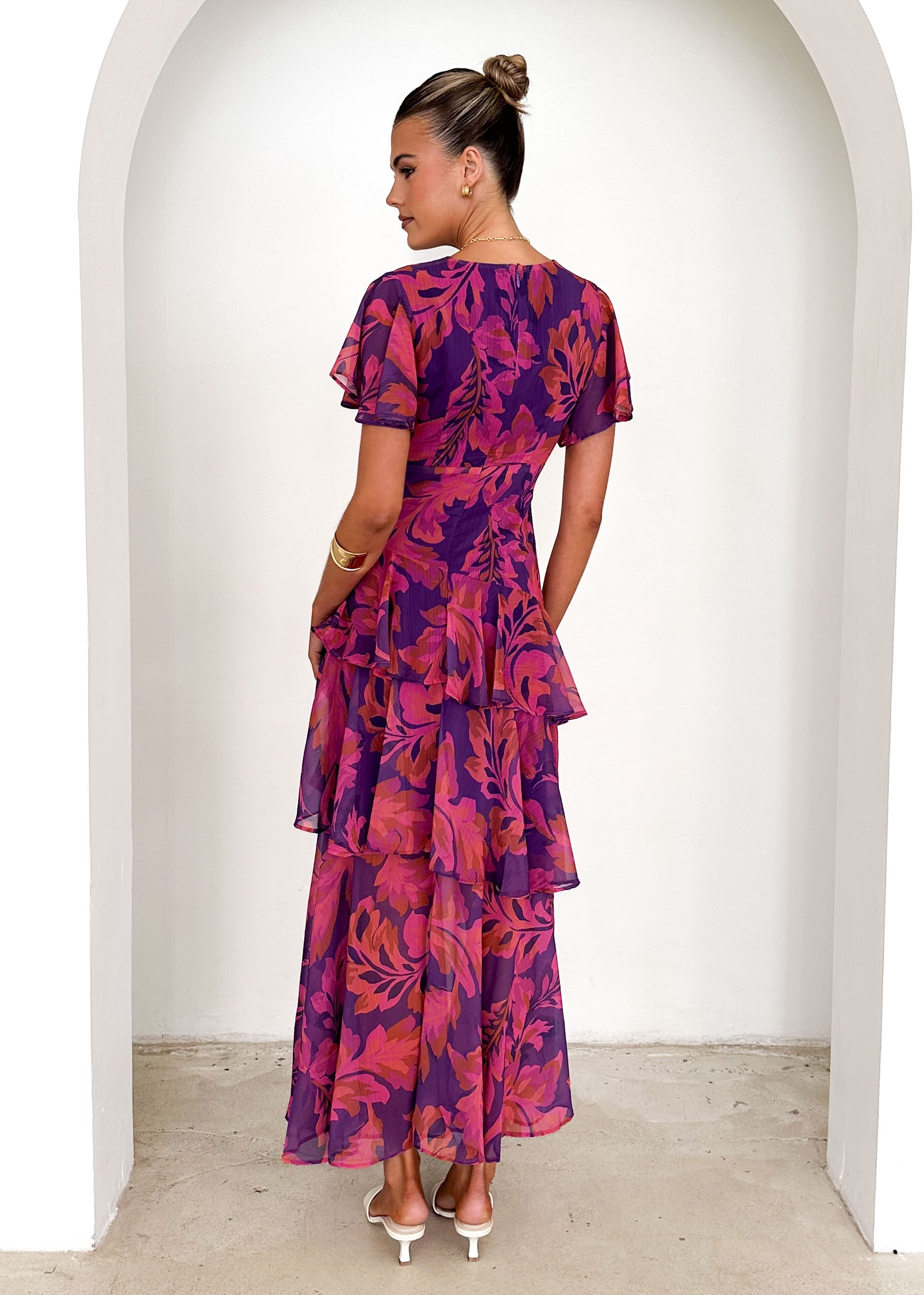 Venezia Floral Maxi Dress Violet Floral 7