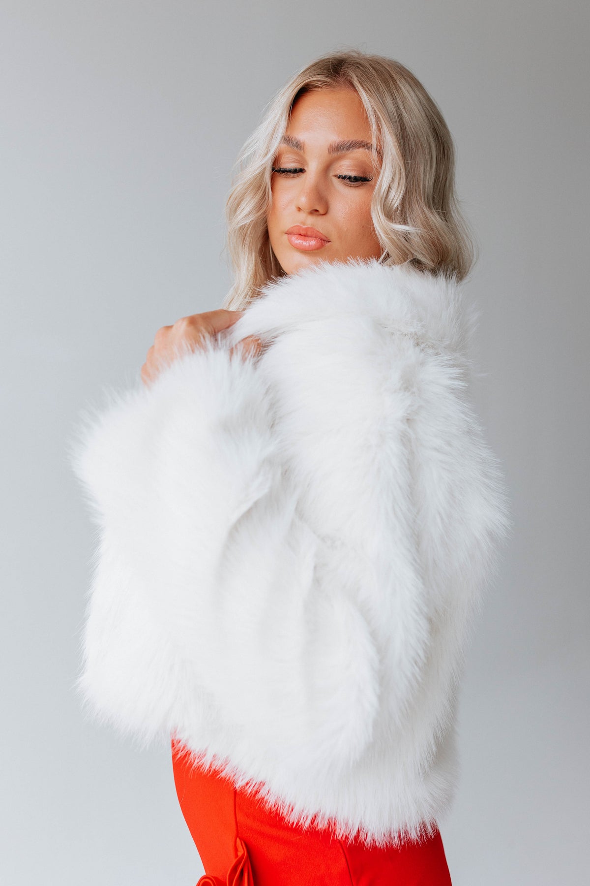 Valinda Faux Fur Jacket Coffee 8