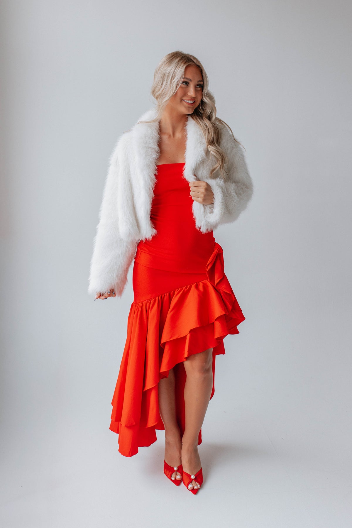 Valinda Faux Fur Jacket Ivory 7