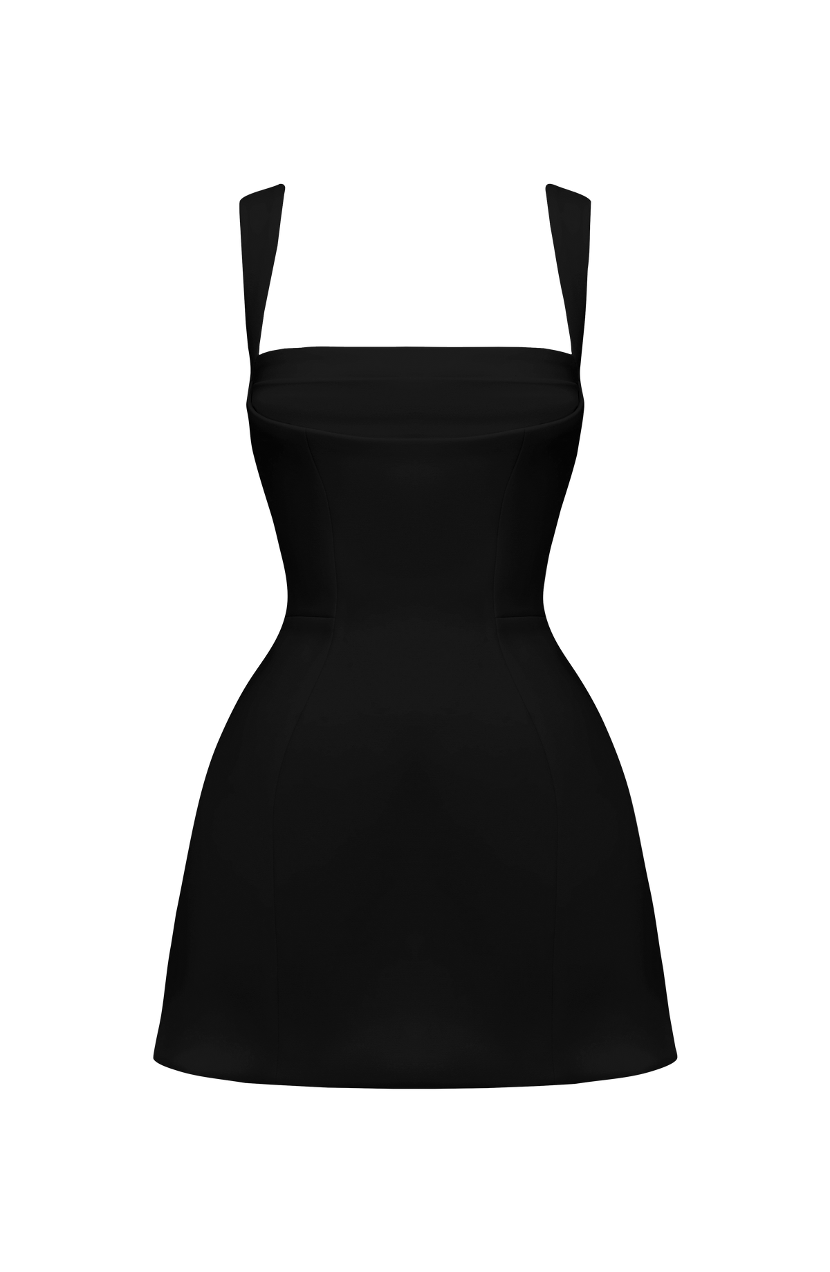 Iona Satin Mini Dress Black 6