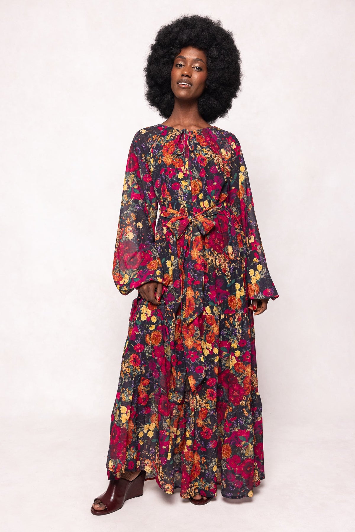 Imogen Floral Dress Night Garden 5