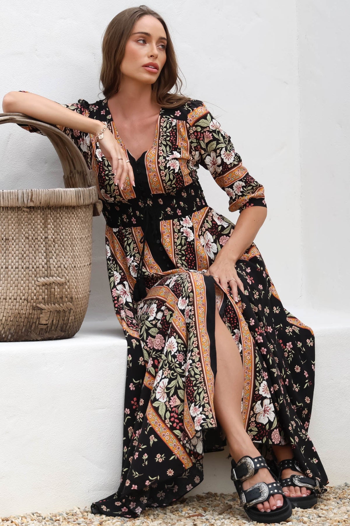 Indiana Lace Maxi Dress Multi 42