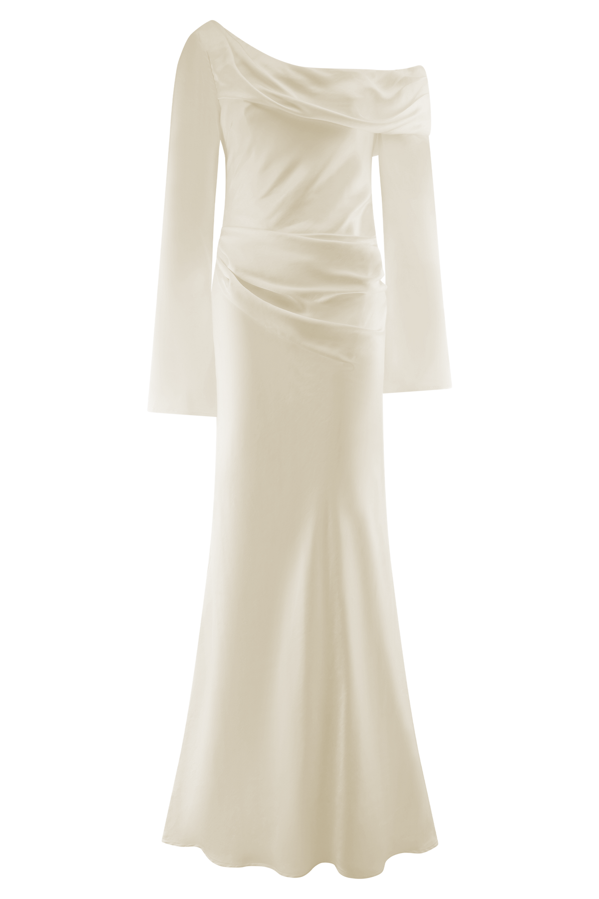 Iris Satin Maxi Dress in Black Blush Gold 7