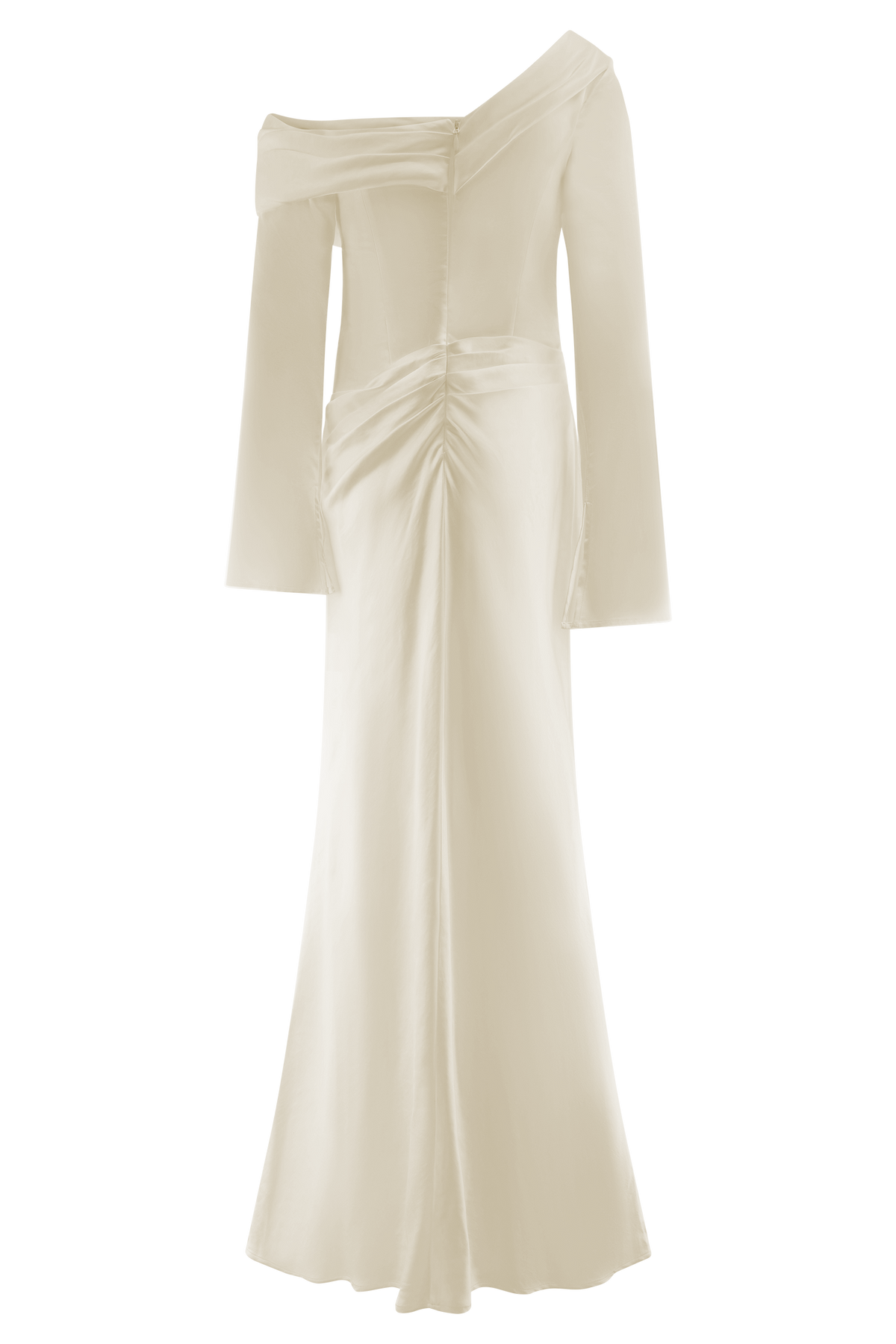 Iris Satin Maxi Dress in Black Blush Gold 6