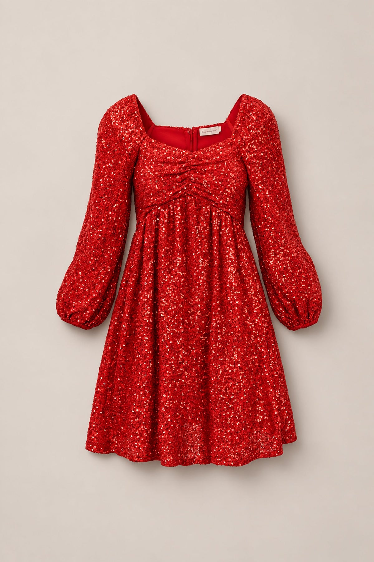 Ivy Velvet Jewel Dress Red Sequin 1