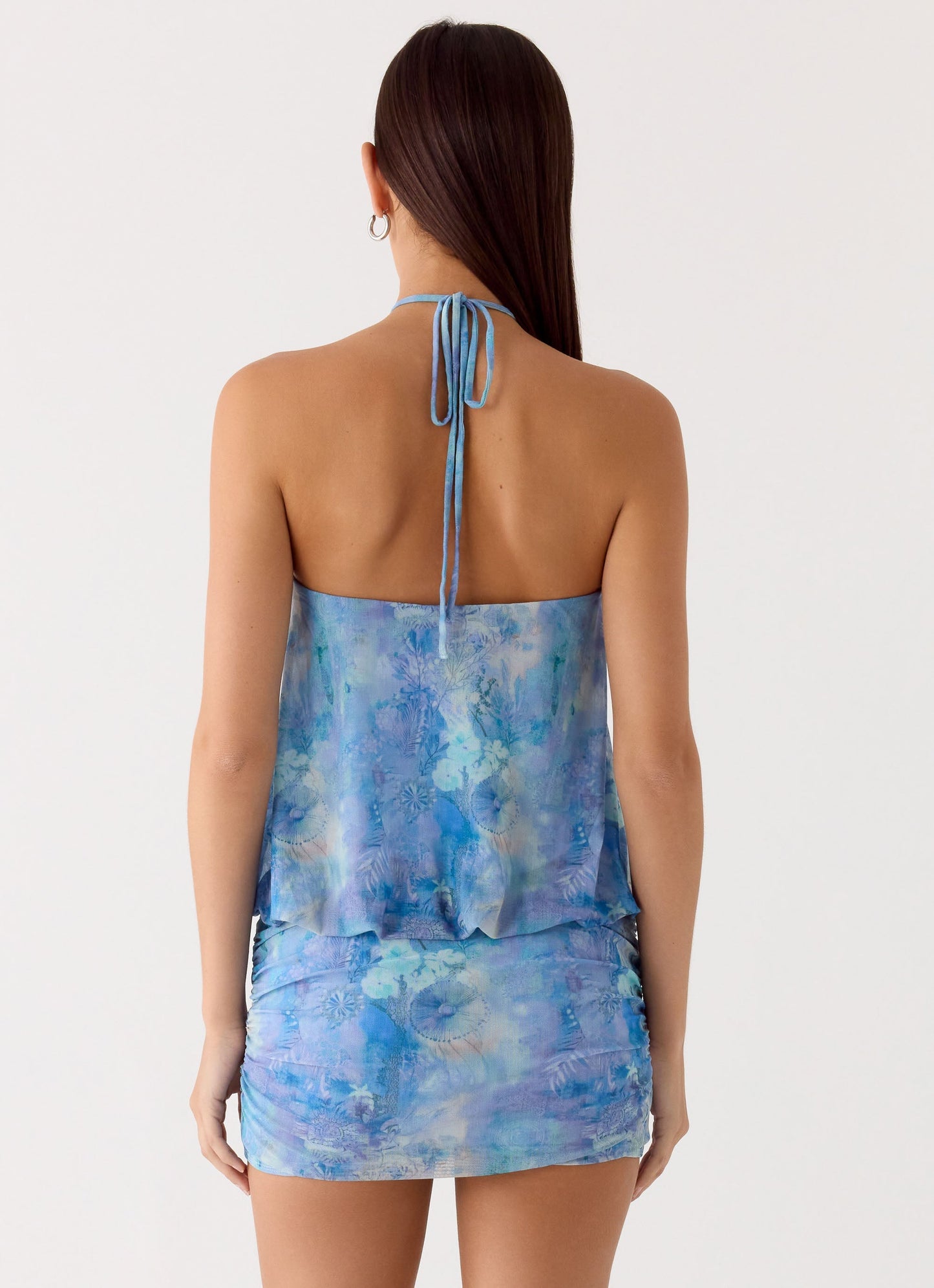 Jisoo Halter Mini Dress in Cool Chocolate Cool Chocolate 9