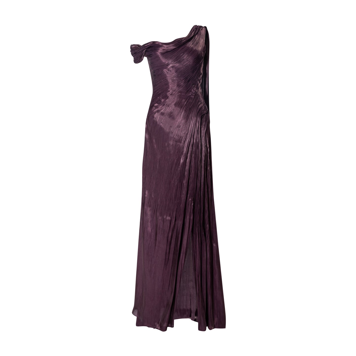Isabelle One-Shoulder Ruched Sheath Dress Purple 5